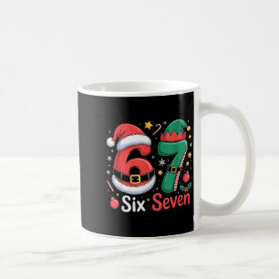 Taza De Café Divertido 6 7 Meme Elfo Santa Navidad Seis Siete N