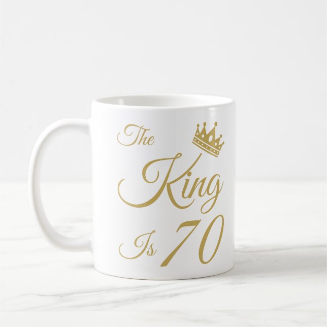 Taza De Café Divertido 70 cumpleaños para los hombres (Izquierda)