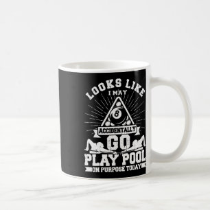 Taza De Café Divertido 8 Billetes De Billar Jugando A Propósito