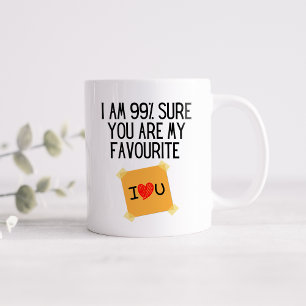 Taza De Café Divertido 99% Seguro que eres mi favorito