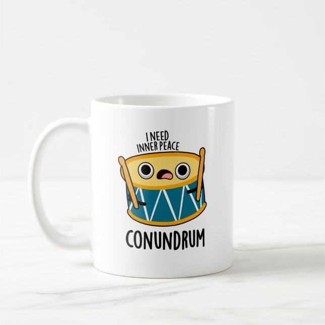Taza De Café Divertido acertijo Drummer Drummer Pun (Izquierda)
