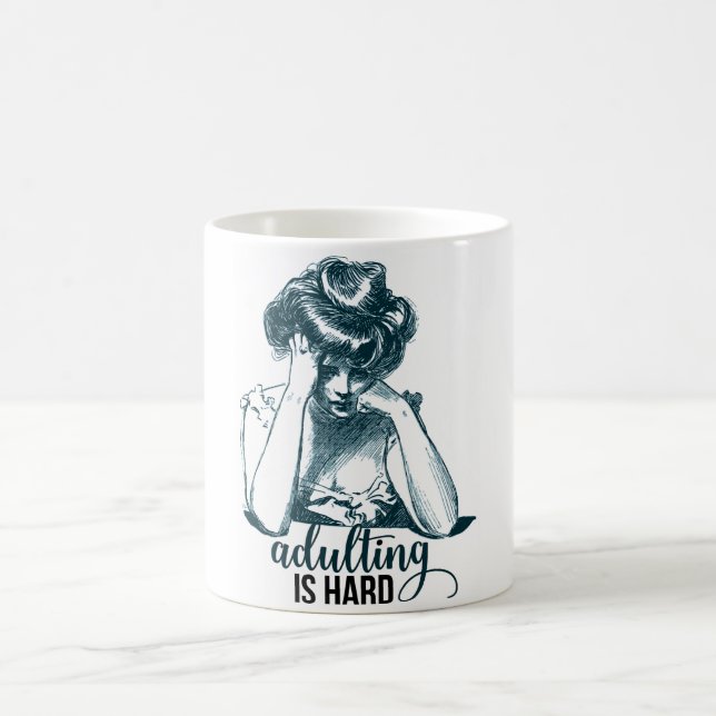 Taza De Café Divertido adulto es duro Chica Gibson (Centro)