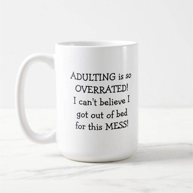 Taza De Café Divertido Adulto Mug (Izquierda)
