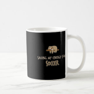 Taza De Café Divertido Ahorro Mi Energía Para Perezoso De Fútbo