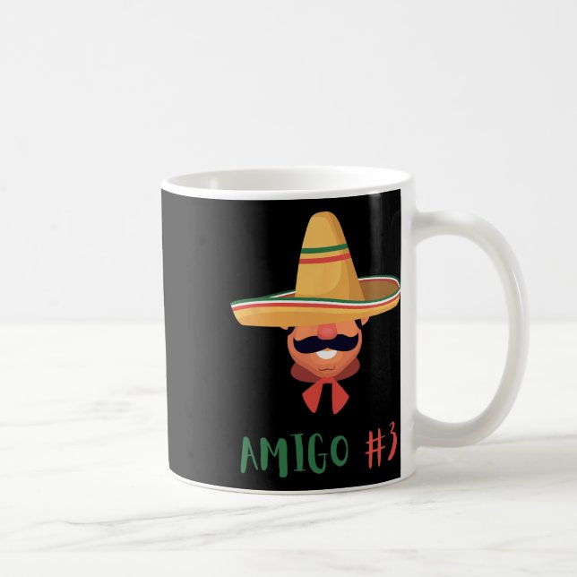 Taza De Café Divertido Amigo Mexicano #3 Grupo coincidiendo Diy (Derecha)