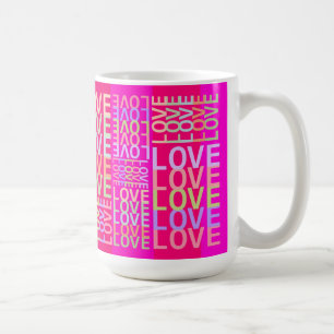 Taza De Café Divertido "AMOR" colorido para parejas