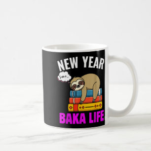 Taza De Café Divertido Año Nuevo Misma Vida Baka Perezoso Anime