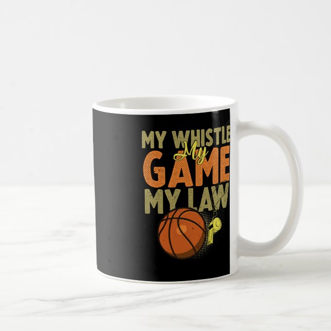 Taza De Café Divertido árbitro de baloncesto Citas Regalo I aro (Derecha)