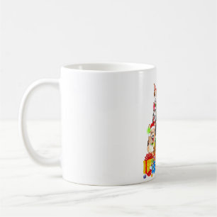 Taza De Café Divertido árbol de Navidad Corgi ilumina al perro