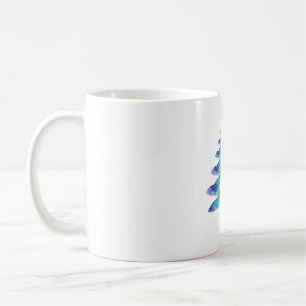 Taza De Café Divertido árbol de navidad de la libélula