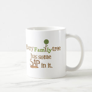 Taza De Café Divertido árbol familiar