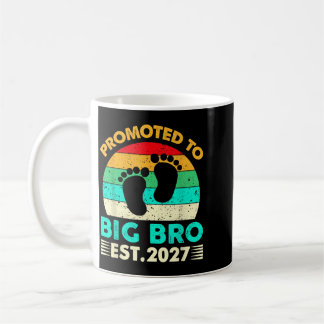 Taza De Café Divertido Ascendido a Hermano Mayor 2027 Primera V