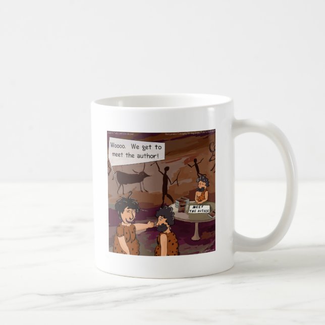Taza De Café Divertido autor de Caveman "Conoce al Autor" (Derecha)