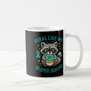 Taza De Café Divertido Azúcar en Sangre Mapache Comida Caos Dia