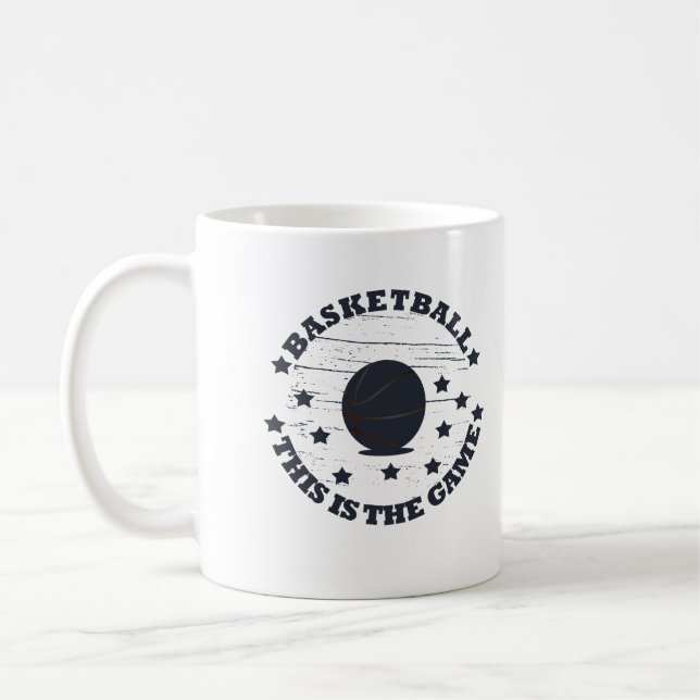 Taza De Café Divertido baloncesto diciendo (Izquierda)
