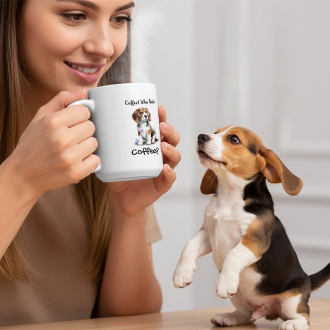 Taza De Café Divertido BEAGLE 'Café' Marrón Personalizar (Subido por el creador)