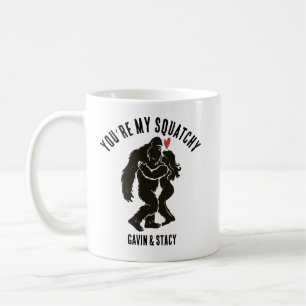 Taza De Café Divertido BigFoot “Eres mi Squatchy” Romántico Per
