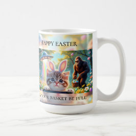 Taza De Café Divertido Bigfoot OVNI Pascua | Selfie de Gato Con