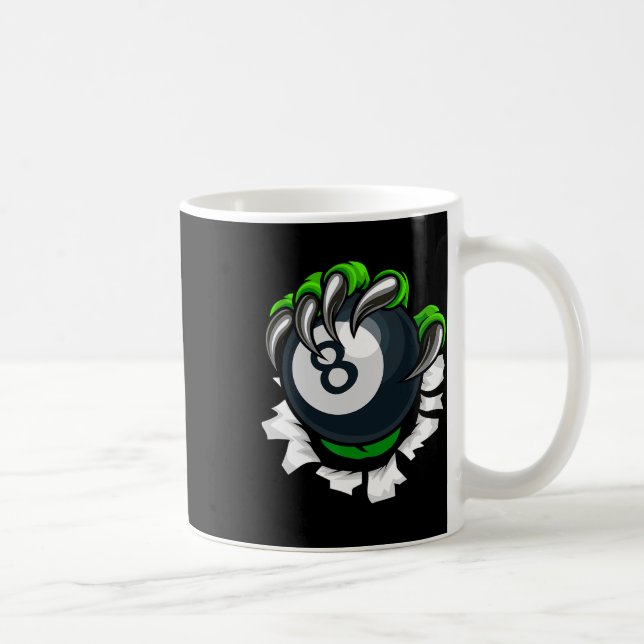 Taza De Café Divertido Billiards Nails Art Billiards Piscina de (Derecha)