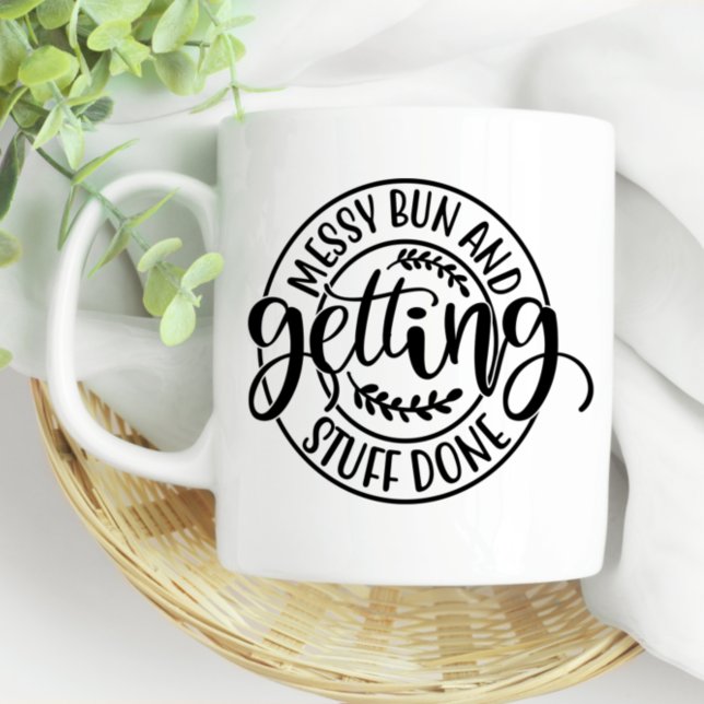 Taza De Café Divertido Bun Desordenado Y Acabando Con Las Cosas (Subido por el creador)