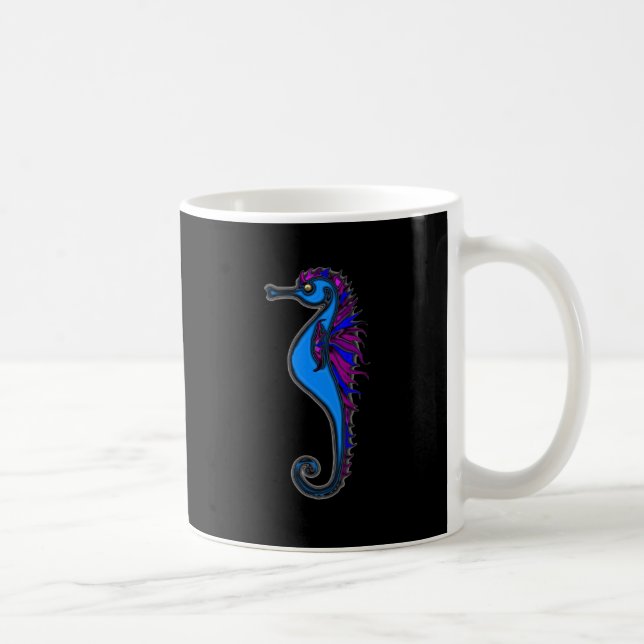 Taza De Café Divertido caballito de mar (Derecha)