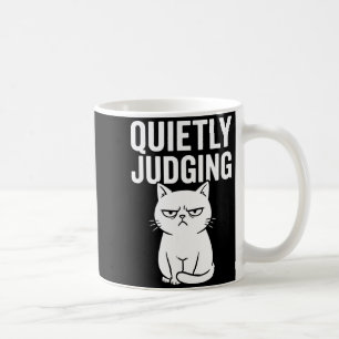 Taza De Café Divertido Callado Juzgando Sarcástico Loco Amante
