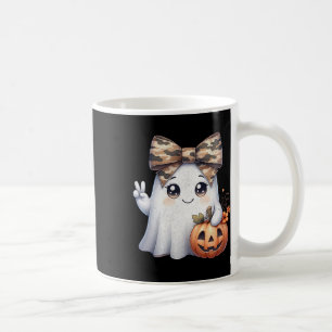 Taza De Café Divertido camuflaje de Halloween Camo Ghost Hello