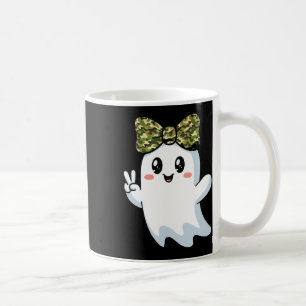 Taza De Café Divertido camuflaje de Halloween Camo Ghost Hello