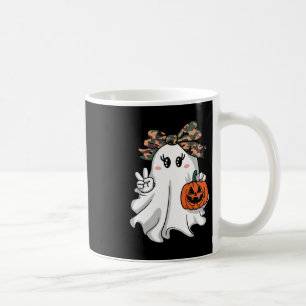 Taza De Café Divertido camuflaje de Halloween Camo Ghost Hello 