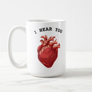 Taza De Café Divertido cardiólogo médico de corazón te escucho