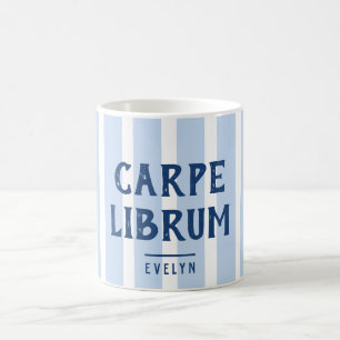 Taza De Café Divertido Carpe Librum Dicho Bibliotecario de Raya