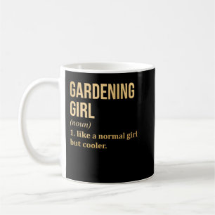 Taza De Café Divertido Chica de jardinería dice en oro