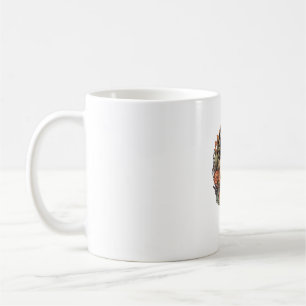 Taza De Café Divertido conejito jugando banjo guitarra música c