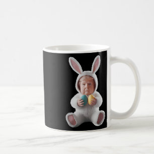 Taza De Café Divertido conejito meme de Pascua Trump Feliz Día 