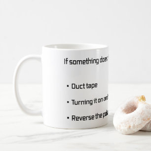 Taza De Café Divertido Corregir la polaridad inversa de la cint