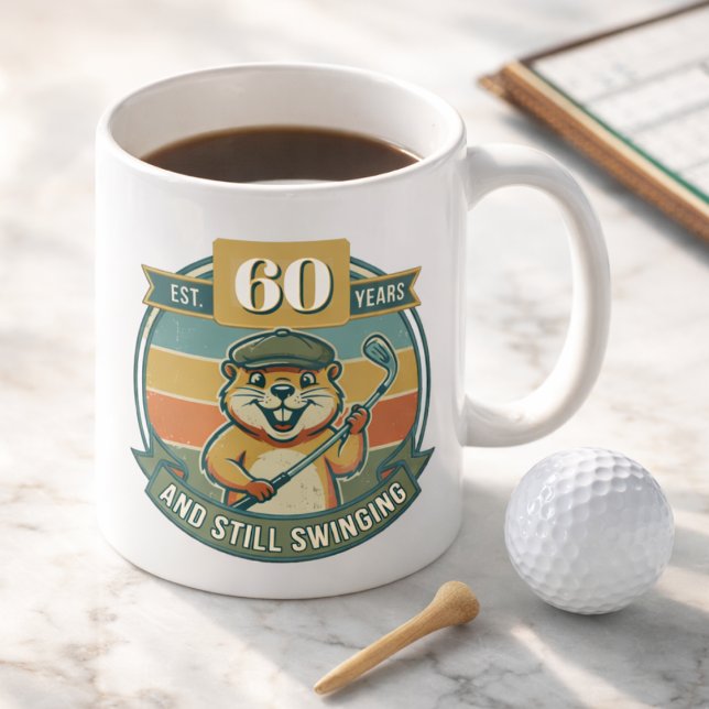 Taza De Café Divertido cumpleaños 60 (Golfer Funny Mug. Perfect for 60th, 70th and other birthdays. Celebrate your favorite golfer.)