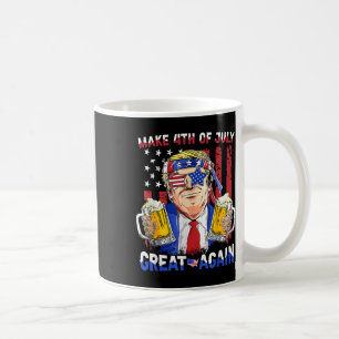 Taza De Café Divertido Día de la Independencia de Trump hace de