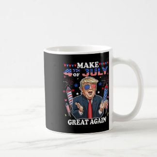 Taza De Café Divertido Día de la Independencia de Trump hace de