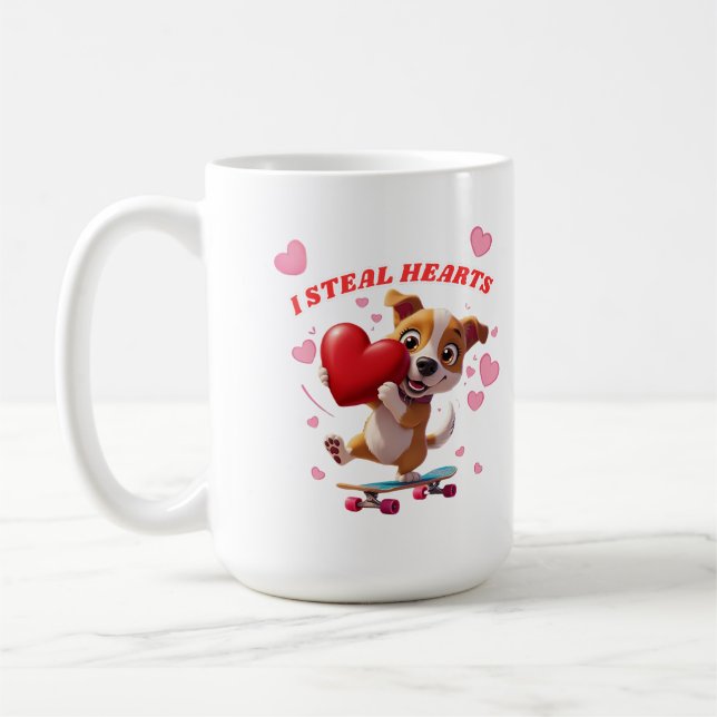 Taza De Café Divertido Día de San Valentín - Curado, moderno y  (Izquierda)