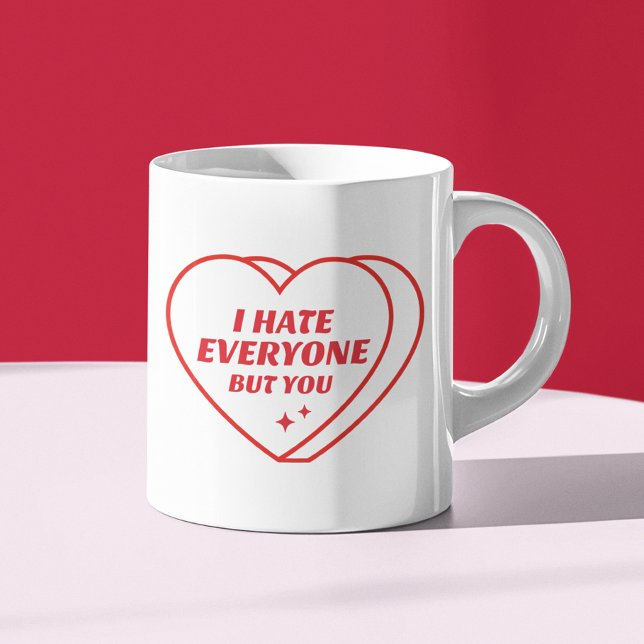 Taza De Café Divertido Día de San Valentín Que Odio A Todos Per (Subido por el creador)