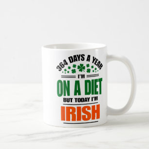 Taza De Café Divertido En Una Dieta Y Día De San Patricio Irlan