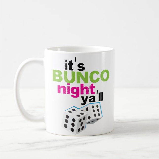 Taza De Café Divertido es noche de Bunco usted regalo de los (Izquierda)