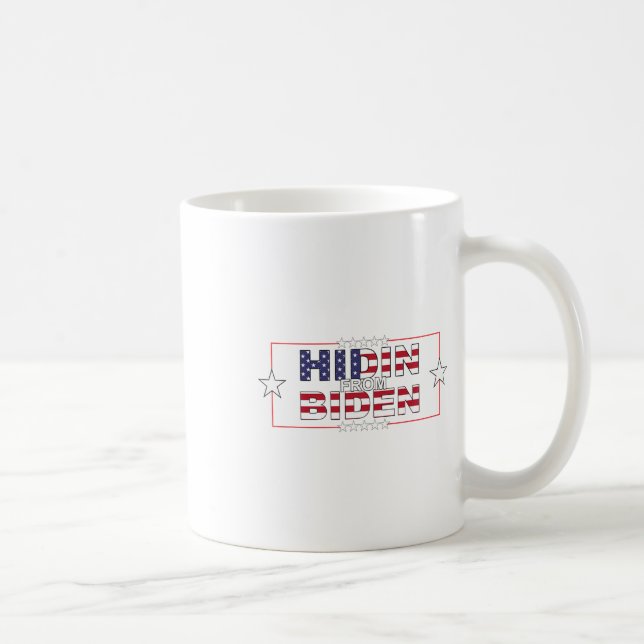 Taza De Café Divertido Escondimiento De Biden - Anti Joe - Pro  (Derecha)