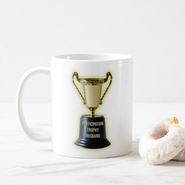 Taza De Café Divertido esposo trofeo de participación (Con donut)