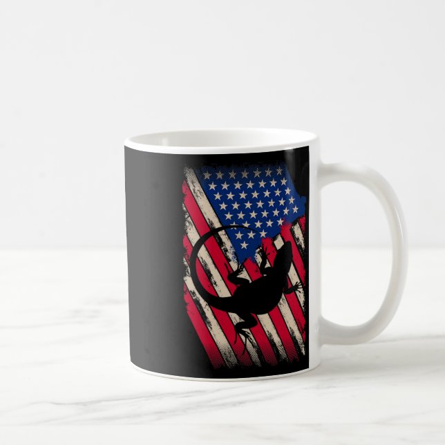 Taza De Café Divertido Estados Unidos con la bandera norteameri (Derecha)
