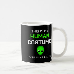 Taza De Café Divertido Este Es Mi Disfraz De Humano Para Hallow