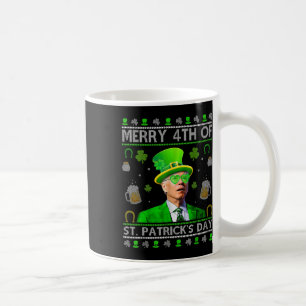 Taza De Café Divertido Feliz 4 de San Patricio Joe Biden Escuch