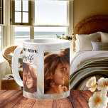 Taza De Café Divertido feliz esposa Boda artística de oro Mug<br><div class="desc">Mug con fotos de tus personalizados en un diseño de purpurina abstracto de oro. También puedes añadir tus propios textos divertidos o de otro tipo. ¡Un regalo encantador para una esposa,  ya sea casada o casada por muchos años!</div>