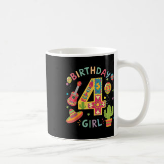 Taza De Café Divertido Fiesta temática mexicano 4 cumpleaños Fi