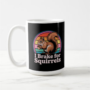 Taza De Café Divertido Freno Por Ardillas Regalo Amantes De Los